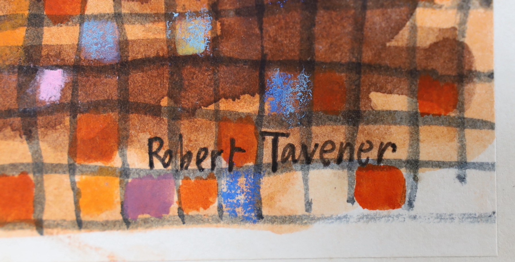 Robert Tavener (1920-2004), watercolour, Sketch of a black cat, signed, 17 x 25cm, unframed